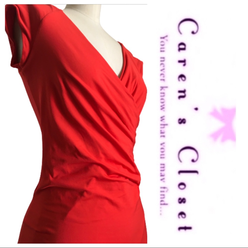 Kookai Lipstick Red Double Stretch Jersey Body-con Mini Dress - Picture 4 of 8